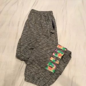 PINK VS GREY MARBLED JOGGERS